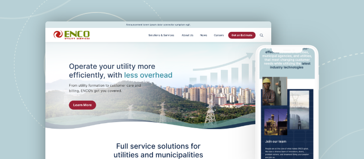 New Website Redesign for ENCO Utility Services