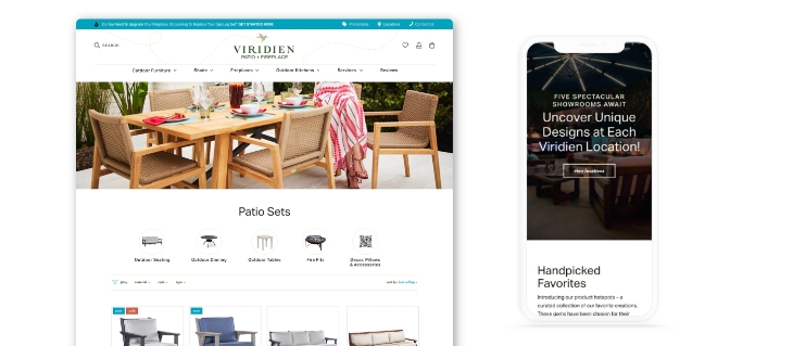 New BigCommerce Website for Viridien Furniture Store
