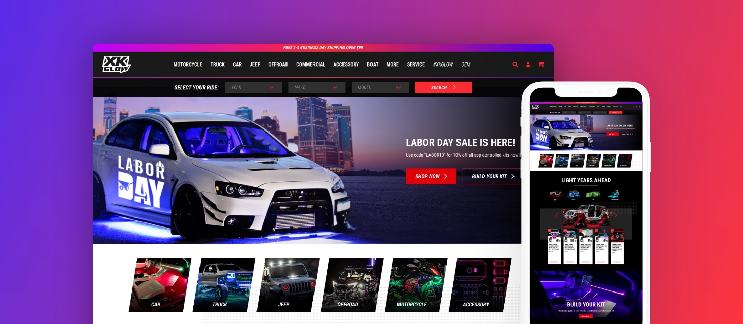 New eCommerce Website for XKGLOW